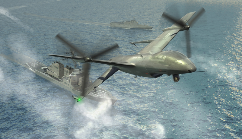Illustration for article titled DARPA's Vertical Take Off And Landing Combat Drone Could Revolutionize Naval Combat